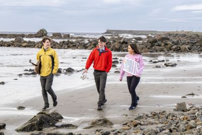 Caoilte, Déithín and Ferdia pictured at the launch of Treoraigh do Thodhchaí