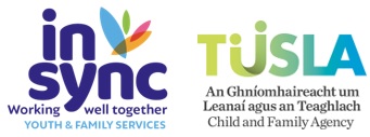 In Sync Youth & Family Services T Tusla logos