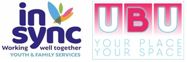 In Sync Youth & Family Services & UBU logos