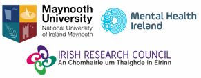 Maynooth University, Mental Health Ireland & Irish Research Counci logos
