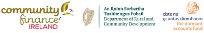 Community Finance Ireland and the Department of Rural and Community Development & Dormant Accounts Fund logos