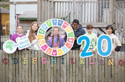 Students and staff at Portlaoise  Educate Together National School were delighted to host the launch of Our World Awards 2025 last September!