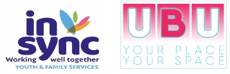 In Sync Youth & Family Services & UBU logos