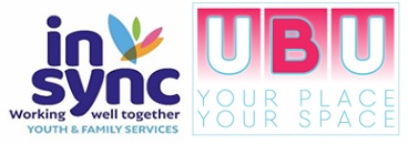 In Sync Youth & Family Services & UBU logos