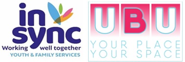 In Sync Youth & Family Services & UBU logos