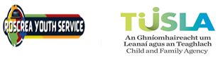 Roscrea Youth Service & Tusla logos