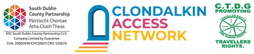 Clondalkin Access Network Special Disadvantage Initiatives Programme, Clondalkin Traveller Development Group and South Dublin County Partnership logos