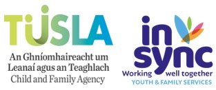 Tusla & In Sync Youth & Family Services logos